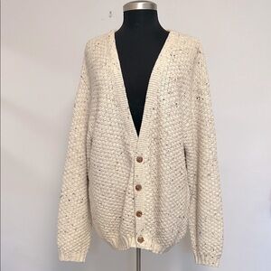 Jay Berma Vintage Retro Made In Canada Oversized Mens Size M Sweater Cardigan